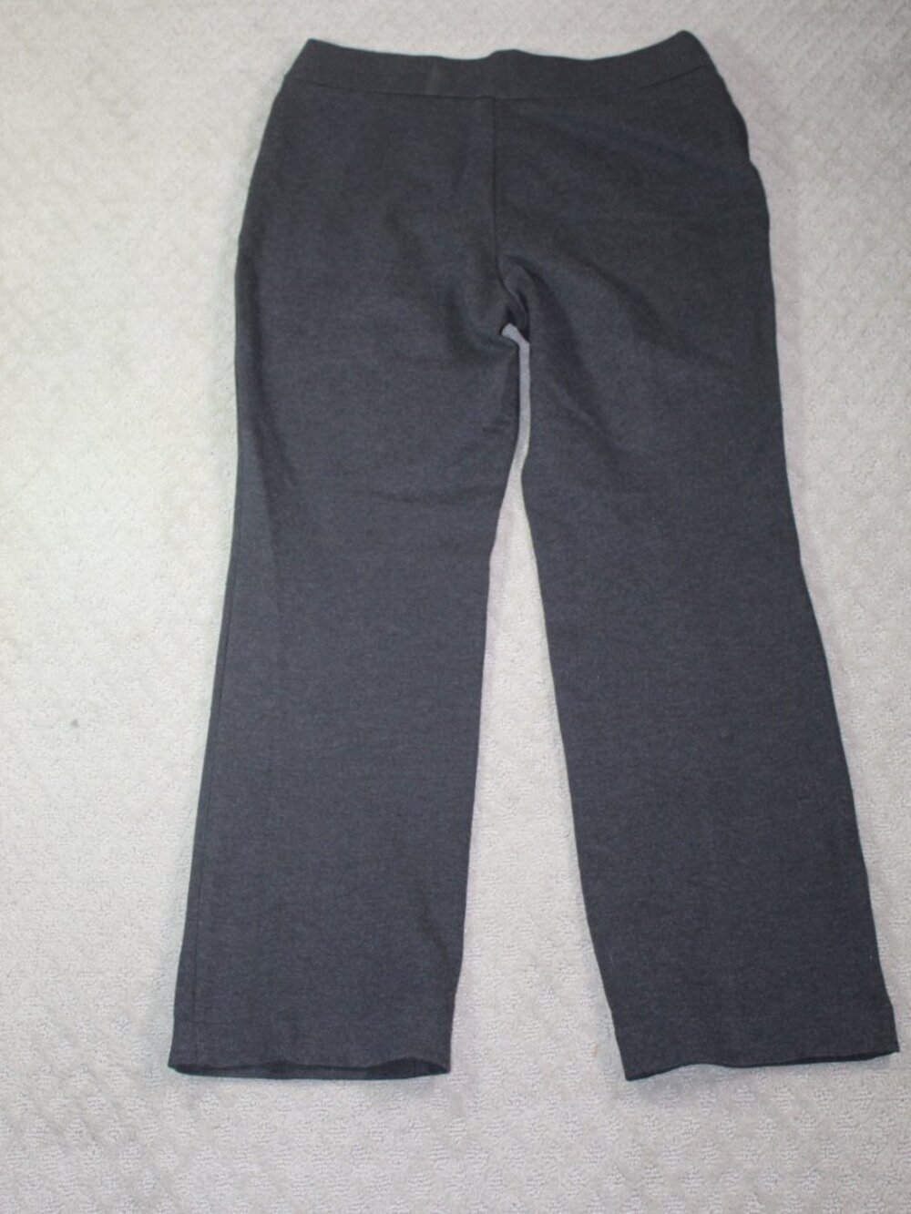 Vision 155  Size L Reg Grey Ponte Straight Leg High Rise Pants